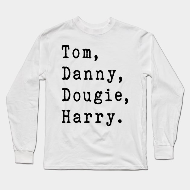 Tom, Danny, Dougie, Harry - Bandmembers McFly black Long Sleeve T-Shirt by MeowOrNever